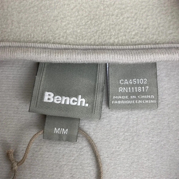 Bench beige cream white fleece High collar high neck fuzzy vest size medium - Picture 9 of 14